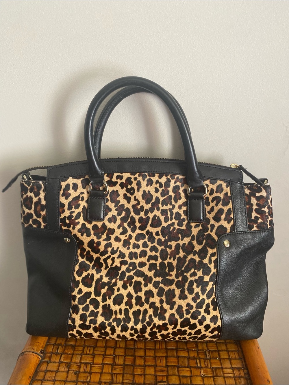 Talbots Satchel Leopard Mob Wife High Luxury Maximalism Glam Indie Sleaze Retro